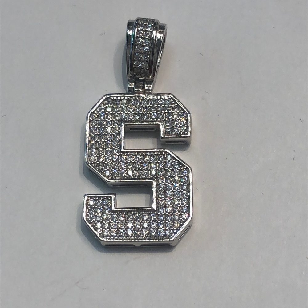 Silver Initial Pendant - image 1